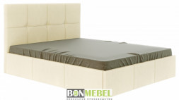 Кровать BONMEBEL Кровать Куба с подъемным механизмом 1600х2000 кожзам: бежевый (5 пак.)