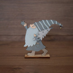 Фигура интерьерная NEON-NIGHT (504-004) ДЕРЕВЯННАЯ ФИГУРКА "ГНОМИК" 17Х4Х15 СМ