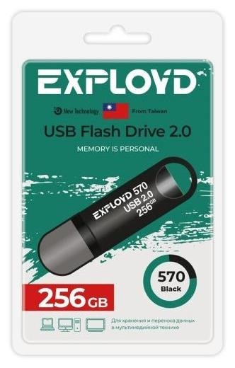 USB флэш-накопитель EXPLOYD 256GB 570 Black 2.0 [EX-256GB-570-Black]
