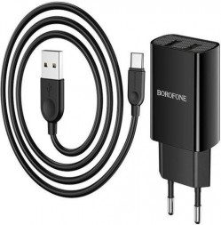 СЗУ BOROFONE (6931474739193) BA53Aa Black СЗУ 2USB 2.1A