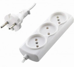 Удлинитель РАДИСТ (2724) б/з 1,5м, 3 розетки, белый