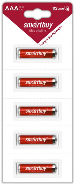 Батарейка SMARTBUY (SBBA-3A05B) LR03/5B strip