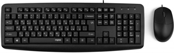 Клавиатура+мышь RAPOO NX1600 Black