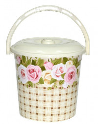 Ведро VIOLET Ведро 10л с декором &quot;Нежность&quot;с крышкой 210137