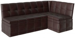 Скамья угловая со спальным местом BONMEBEL Скамья угловая со спальным местом Квадро тип 1 исп. 2 кожзам коричневый (3 пак.)