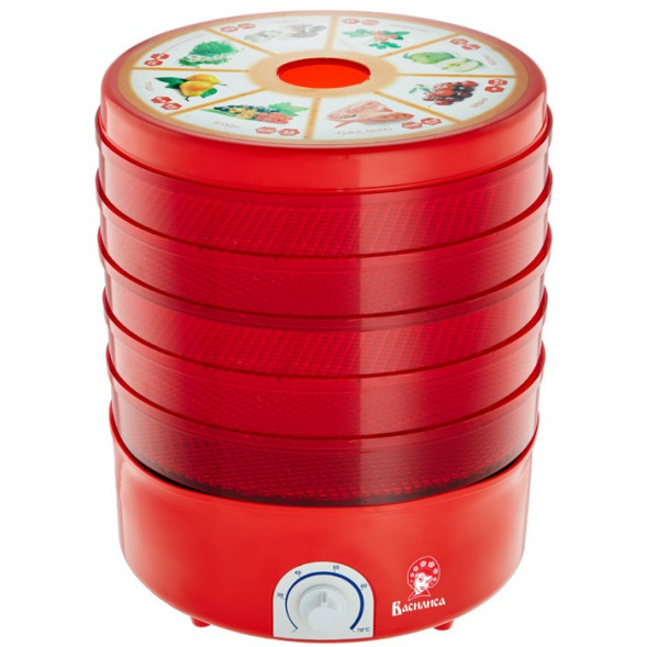 Сушилка для овощей ВАСИЛИСА СО3-520 красная с красными секциями