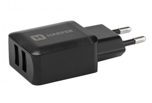 Cетевое ЗУ HARPER WCH-8220 СЗУ 2хUSB 2.4A QUICK CHARGE черный