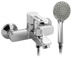 Смеситель для ванны CONSUL 4910 Смеситель в ванную шаровый, короткий излив, ручка с прорезью