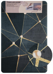 Коврик для ванной САНАКС 00443 Коврик в ванную ПАМЯТЬ - эффект восстановления, одинарный, дизайнерский - треугольники 50 х 80 см