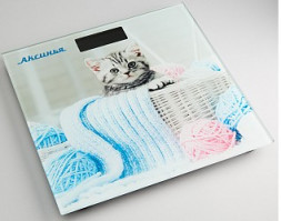 Весы напольные АКСИНЬЯ КС-6002 забавный котенок