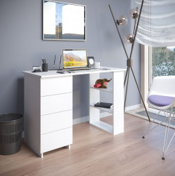 Стол письменный МЕБЕЛЬ-КОМПЛЕКС СП-05 Белый/Белый (1 уп.)