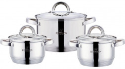 Набор посуды BOHMANN BH - 06-395 /6пр/2,9л; 3,9л; 5,1л /9-ти шаговое дно (х4)