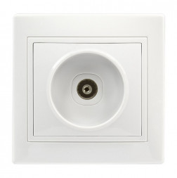 Розетка SMARTBUY (SBE-01w-S1-TV) Венера, 1-местная, белый