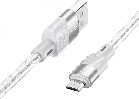 Кабель HOCO (6942007602259) X99m 2.4A USB-microUSB 1 m серый