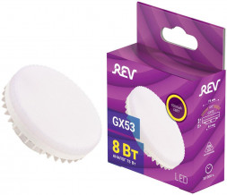 Лампа светодиодная REV 32565 9 GX53 8Вт 3000K