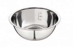 Миска MALLONY Миска Bowl-Roll-24, объем 2500 мл, из нерж стали, зеркальная полировка, диа 24 см (003278)