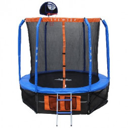 Спортивный инвентарь ЭКОС BT13FT-3 батут 13" с сеткoй, лесенкой и баскетбольным кольцом (010367)