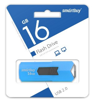 USB флеш SMARTBUY (SB16GBST-B) 16GB STREAM BLUE