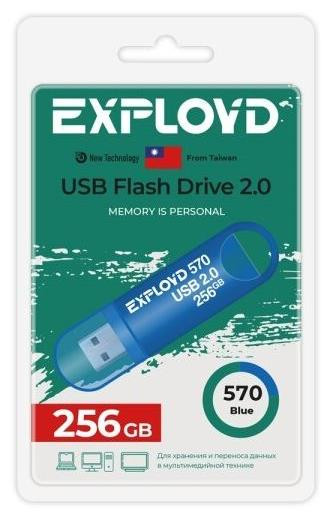 USB флэш-накопитель EXPLOYD 256GB 570 Blue 2.0 [EX-256GB-570-Blue]