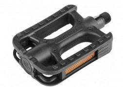 Педали STELS Педали FP-804 Feimin ось 9/16" со светоотражателями, пластиковые чёрные 360043 KU111340