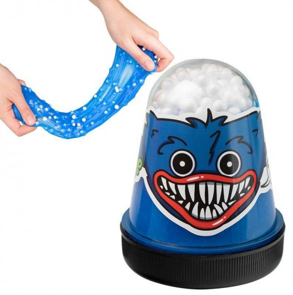 Слайм SLIME S130-94 Игрушка для детей модели синий с шариками, 130 г