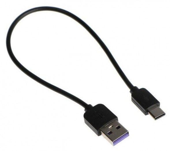 Дата-кабель EXPLOYD EX-K-1391 Дата-кабель USB- TYPE-C 2.4A 0.25M круглый силикон чёрный