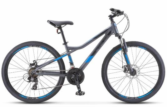 Велосипед STELS Navigator-610 MD 26" V050 LU098465 LU091646 14" Антрацитовый/синий 2022