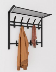 Вешалка с полкой ЗМИ Вешалка с полкой 2-х ярусная &quot;Торонто 22&quot;, hanger with shelf ВСПТ22 Черный