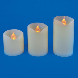 Новогодний декор UNIEL (UL-00008593) ULD-F060 WARM WHITE CANDLE SET3