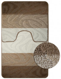 Коврик д/ванной комнаты САНАКС 00239 Коврик в ванную SILVER 19 двойной КРЕМОВЫЙ 60х100+50х60см