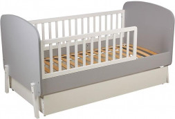 Кровать детская POLINI Кровать детская Polini kids Mirum 2010 c ящиком, серый-белый / белый (1 кор)