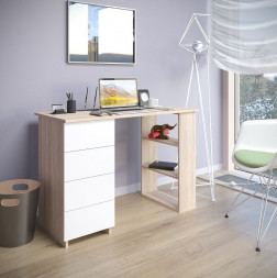 Стол письменный МЕБЕЛЬ-КОМПЛЕКС СП-05 Дуб сонома/Белый (1 уп.)