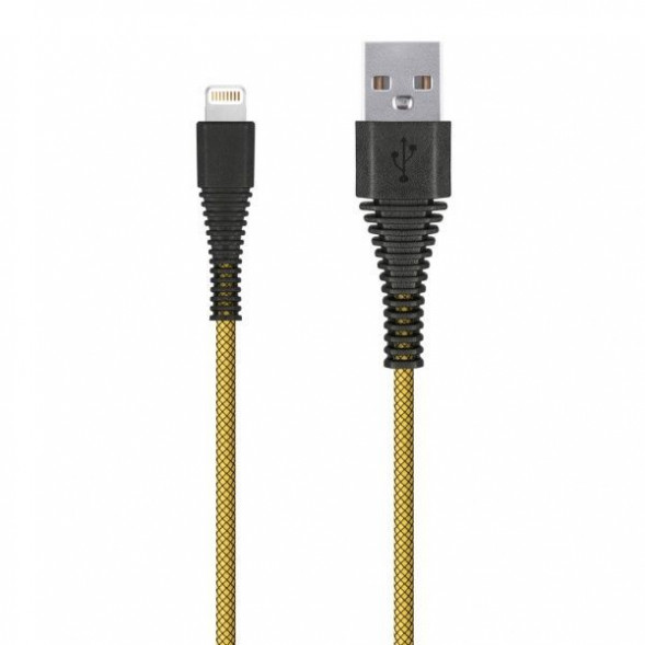 Кабель SMARTBUY (iK-520n-2 yellow) USB - 8-pin, &quot;карбон&quot; - 2.0 м, желтый