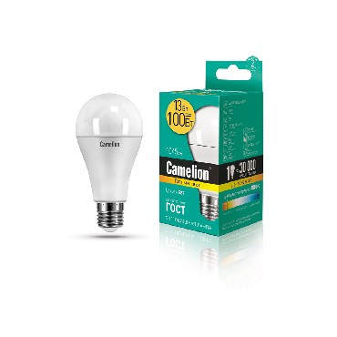 Лампа светодиодная CAMELION (12045) LED13-A60/830/E27