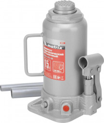 Домкрат MATRIX Домкрат гидравлический бутылочный, 15 т, h подъема 230-460 мм 50729