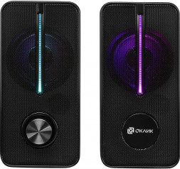 OKLICK Колонки Оклик OK-120U 2.0 черный 6Вт