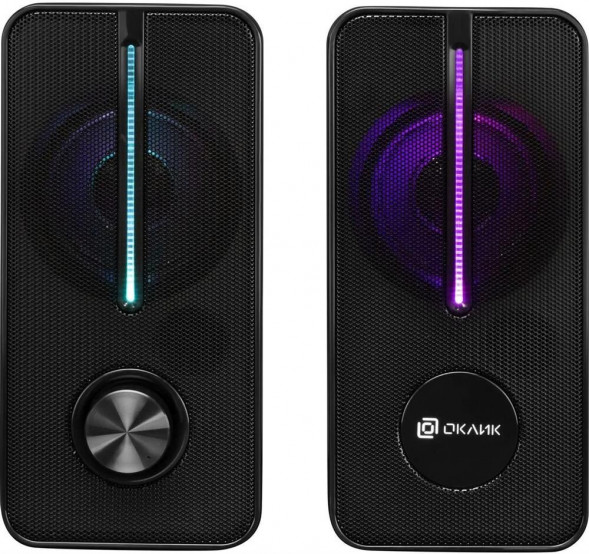 OKLICK Колонки Оклик OK-120U 2.0 черный 6Вт