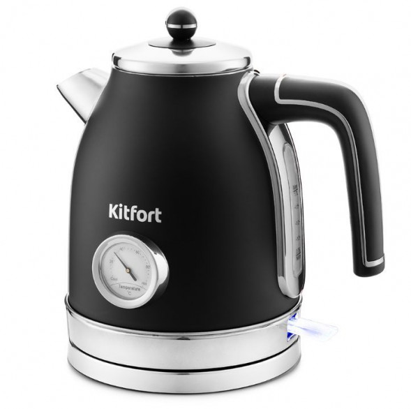 Чайник KITFORT KT-6102-1 черный (нержавеющая сталь)