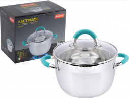 Кастрюля MALLONY Кастрюля BRAVO, объем 2,9 л, размер 18*11,5 см (005429)