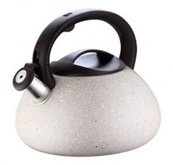 Чайник со свистком HITT H01033 Starlight 3л со св., коричневый мрамор