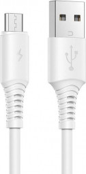 Кабель BOROFONE (6931474740694) BX47mUSB 2.4A microUSB белый - 1,0m