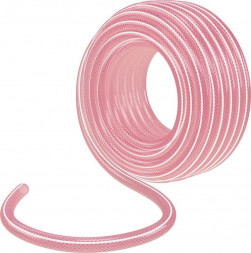 Шланг PALISAD Шланг эластичный 3/4 , 15 м, прозрачный розовый