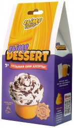 Слайм SLIME S130-59 Игрушка Слайм ДЕСЕРТ мини, Панна-котта с манго, 150 г