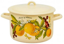 Кастрюля ЛЫСЬВА ЛЫСЬВЕНСКИЕ ЭМАЛИ эмал 4,3л Фруктовая фантазия 16141/4КмЭ/Э