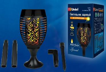 Садово-парковый светильник UNIEL (UL-00004281) USL-S-183/PM490 SMALL TORCH Сад светильник на солнечной батарее