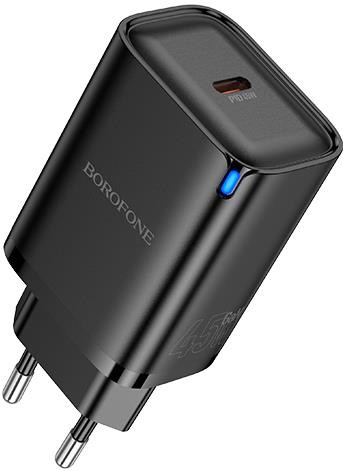СЗУ BOROFONE (6941991117510) BA86A 1Type-C 3.0A PD 45W быстрая зарядка , Black