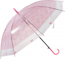 Зонты РЫЖИЙ КОТ Зонт-трость полуавтоматический BASIC, 90 см (ЭВА), цвет: розовый (107551)