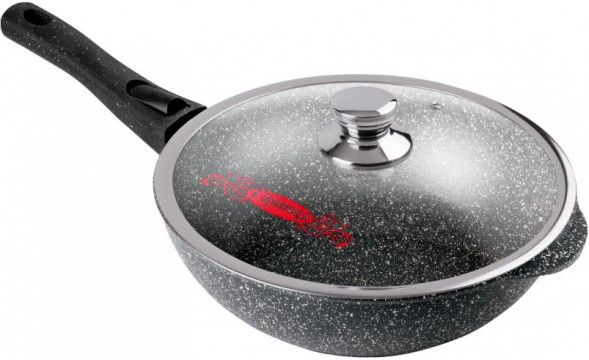 Сотейник ГОРНИЦА Ст2613аг Гранит а/пр литой 26см съемн/руч стекл/кр