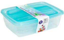 Набор контейнеров VIOLET Набор контейнеров FRESCO 3 в 1 500,1000,1750 мл (Бриз) 4703135