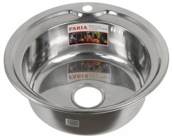 Мойка врезная FABIA 051 Мойка врезная D - 51 см 1 мм + большой сифон с переливом